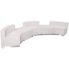 Flash Furniture HERCULES Alon Series Melrose LeatherSoft Reception 5 Piece Configuration - White-Modernize Your Business Office or Entry Way
