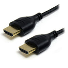 StarTech Slim High Speed HDMI Cable with Ethernet, Ultra HD 4k x 2k HDMI Cable, HDMI to HDMI M/M, 3 Ft.-The gold-plated HDMI® connectors prevent corrosion and ensure a consistent high quality connection every time