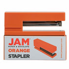 JAM Paper Modern Desk Stapler - Orange-Available in various beautiful colors, these staplers are perfect for adding a pop of color to any desk at home or at work.