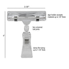Eddie's - Porte-affiches Versa Clip - 4" de long - transparent - 2Paquet de 5 (130652-25)-Clair