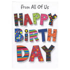 Rosedale 5-1/2" x 8" From All Of Us Birthday Greeting Cards And Envelopes, 12 Pack (15641)-Printed on premium uncoated card stock