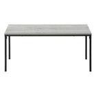 Monarch Specialties 3796 Coffee Table - 40"L/Grey/Black Metal-Product dimensions: 40 Inch W x 20 Inch D x 18 Inch H