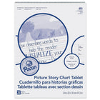 Pacon Chart Tablet Picture Story 24" x 32" White, 2 Pack (PACMMK07430)-Picture Story ruling has 7" picture space at the top, and is 1-1/2" ruled with a 3/4" dotted midline and 1/2" skip space.