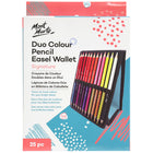 Mont Marte 25-Piece Duo-Colour Pencil Set - Easel Wallet-24 double ended pencils = 48 colours