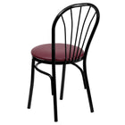 Flash Furniture HERCULES Series Fan Back Metal Chair - Burgundy Vinyl Seat-Burgundy Vinyl Upholstered Seat