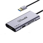 QGeeM 7-in-1 USB A MiniDock HDMI Hub Adapter - 3 USB Ports - SD/Micro Card Reader Compatible with Windows, Android-Docking Station