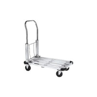 Kleton Foldable Platform Truck, 300 lb. capacity-Interlocking aluminum frame has a dual length platform: 16" x 20" or 16" x 28"