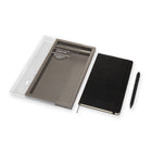 Moleskine Classic Notebook Bundle Vertical +Go Pen - Large - Black - 5" x 8.25" - 2 Pack-Ivory coloured acid free paper