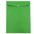 JAM Paper 10 x 13 Open End Catalog Envelopes with Clasp Closure, Brite Hue Green Recycled, 100 Pack (87519)-Size: 10" x 13"