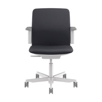 Humanscale Path Task Chair - Gray Frame/Graphite Ecoknit-Applying the laws of physics, Humanscale's Gravity Mechanism automatically adjusts recline support to each user, no bulky levers or knobs needed