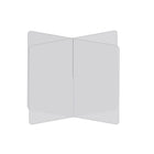 Mark Maker 4 Way Table Divider - 42" L x 42" W x 31.5" H - 1/4" clear acrylic - no pass throughs-Social distancing for up to 4 people