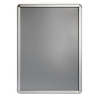 SECO Snap Poster Frame Case, Rounded Corners, 24 x 36 Inches, Silver-Quick snap spring hinged front load frame makes it quick and easy to switch posters and pictures