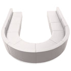 Flash Furniture HERCULES Alon Melrose LeatherSoft Reception Configuration - 8 Pieces - White-Contemporary Reception Set