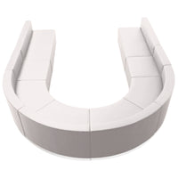 Flash Furniture HERCULES Alon Melrose LeatherSoft Reception Configuration - 8 Pieces - White-Contemporary Reception Set