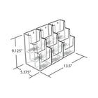 Azar Displays 3-Tier 9-Pocket Trifold Brochure Holder, 2 Pack (252817)-Made from acrylic