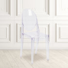 Flash Furniture – Chaise de réception Ghost en plastique transparent, paq./4 -Patins glisseurs en plastique protecteurs de plancher