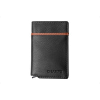 Champs Leather RFID Secure Case Wallet - Black-Genuine Leather