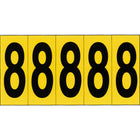 Accuform Signs Identify Locations, Supplies & Tools, Individual Letter & Number Markers, 8, 3-7/8", 10 Pack-Character 8