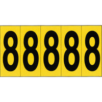 Accuform Signs Identify Locations, Supplies & Tools, Individual Letter & Number Markers, 8, 3-7/8", 10 Pack-Character 8