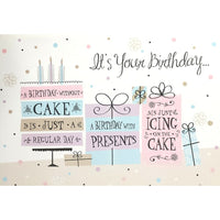 Rosedale 5-1/2" x 8" It's Your Birthday Greeting Cards And Envelopes, 12 Pack (15741)-Printed on premium uncoated card stock