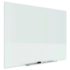 Quartet InvisaMount Magnetic Glass Dry-Erase Board - 50" x 28- White-Magnetic surface doubles as a bulletin board with Quartet Glass Board Rare Earth Magnets