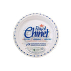 Royal Chinet Natural Pulp Fibre Resale Plate, Flower & Leaf Design, 40 Pack, 18 Pack Pack-White