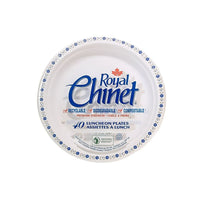 Royal Chinet Natural Pulp Fibre Resale Plate, Flower & Leaf Design, 40 Pack, 18 Pack Pack-White