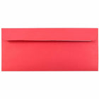JAM Paper #10 Business Envelopes, Peel and Seal Closure, 4 1/8 x 9.5, Brite Hue Christmas Red Recycled, 1000 Pack (11789B)-Opening: booklet