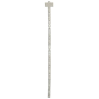 Eddie's Merchandising Strips with 12 push clip - 30.5" H x 0.75" W - Plastic - White - 50 Pack (200004-50)-Merchandising Strips