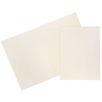 JAM Paper Two Pocket Presentation Folders, Ivory Linen, 12 Pack (19231dg)-Ivory