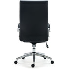 Staples – Fauteuil de direction Bentura en cuir reconstitué, noir-Dimensions du dossier : 27,6 po H x 18,9 po l