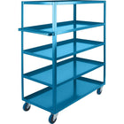 Kleton Heavy-Duty Shelf Carts - 5 Tiers - 24" W x 61" H x 48" D - 1200 Lbs. Capacity-Capacity: 1200 lbs.