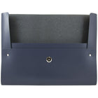 JAM Paper Italian Leather Portfolio With Snap Closure, 10.5 x 13 x 0.75, Navy Blue, 12 Pack (2233320840B)-Material: Italian leather