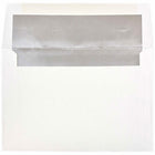 JAM Paper A8 Foil Lined Envelopes, 5.5 x 8.125, White with Silver Lining, 250 Pack (83123H)-White with silver foil lined envelope