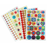 Eureka Stickers Book, Stars and Smiles Sparkle, 6 Pack-Size: 9 3/8" x 5 3/4"