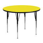 Flash Furniture 48" Round HP Laminate Activity Table - Yellow-Popular Round Activity Table