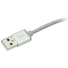 StarTech USB Multi-Charger Cable, Lightning, USB-C, Micro-B, Braided, 3.3 ft (LTCUB1MGR)-4