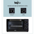 Total Chef 4-Slice Toaster Oven-Removable crumb tray and wire rack for easy cleanup