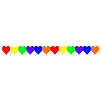 Hygloss 36' DieCut Classroom Border, Coloured Hearts, 72 Pack-Bulletin board borders are perfect for infant - 12th grade classroom decorations