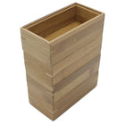 Cathay Importers Bamboo Stackable Rect Organizer 6"W x 3"D x 2"H - Natural - 4 Pack-Stackable, versatile, practical rectangular organizers