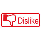 Trodat Printy 4911 Self-Inking Stamp, Dislike, Red Ink-Contains up to 65% post-consumer recycled plastic