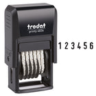Trodat 6-Band Printy Numbering Self-Inking Stamp-Self inking numbering stamp is ideal for numbering tickets