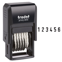 Trodat 6-Band Printy Numbering Self-Inking Stamp-Self inking numbering stamp is ideal for numbering tickets