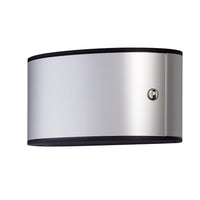 Durable Brushed Aluminum Key Cabinet with Turn Lock - 12 Key - Silver-Silver