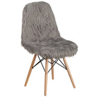 Flash Furniture Shaggy Dog Charcoal Grey Accent Chair-Contemporary Style