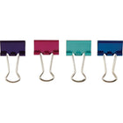 Staples Binder Clips - Mini 3/5" - Assorted Metallic Colours - 40 Pack-Tempered steel clips