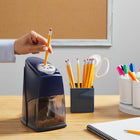 Staples Classmate Electric Pencil Sharpener-Shut-off feature protects motor from overheating