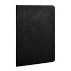 Clairefontaine Age-Bag Stapled Notebook, Lined, 5-3/4" x 8-1/4", 48 Sheets, Black-48 lined sheets