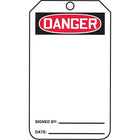Accuform Signs - Étiquettes De Sécurité Avec Entête Vierge, Papier Cartonné, 3-1/8po La X 5-7/8po H, Anglais, paquet de 25-Hauteur 5-7/8po