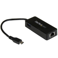 StarTech USB-C to Gigabit Network Adapter with Extra USB 3.0 Port-Works with USB type-C computers such as MacBook & Chromebook Pixel